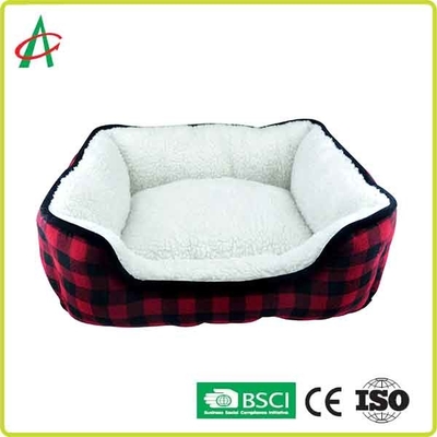 Coperta lanuginosa del cane di rettangolo, letto molle dell'animale domestico di CPSC con l'anti fondo di slittamento