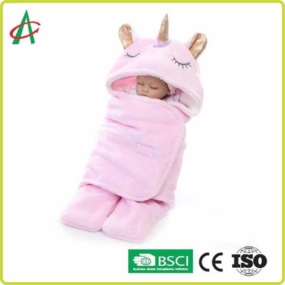 Flanella Unicorn Pillow Sleeping Bag 65x75cm con Velcro per i bambini