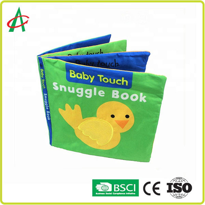 Coccoli i libri molli per il tessuto di cotone degli infanti 18x18cm