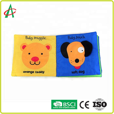 Coccoli i libri molli per il tessuto di cotone degli infanti 18x18cm