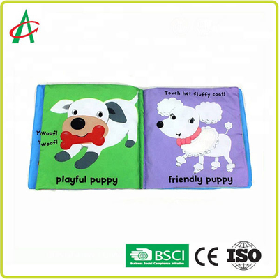 Coccoli i libri molli per il tessuto di cotone degli infanti 18x18cm