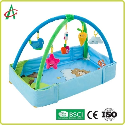 Colore lavabile pieghevole della stuoia 76cm del gioco del bambino multi con il giocattolo farcito sveglio