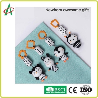giocattoli d'attaccatura del passeggiatore della greppia, 9,45 pollici di bambino Ring Rattle