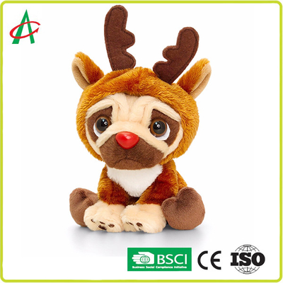 Giocattoli musicali a 12 pollici della peluche, cane di Natale di canto dell'OEM variopinto