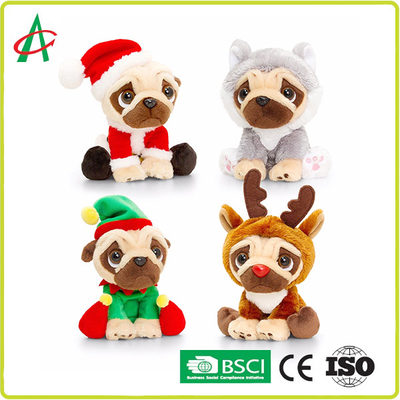 Giocattoli musicali a 12 pollici della peluche, cane di Natale di canto dell'OEM variopinto