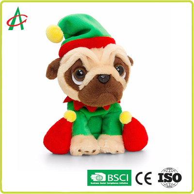 Giocattoli musicali a 12 pollici della peluche, cane di Natale di canto dell'OEM variopinto