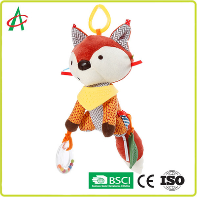 musica sveglia di Fox di crepitio della peluche del bambino di 25cm che gioca norma EN71