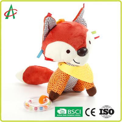 musica sveglia di Fox di crepitio della peluche del bambino di 25cm che gioca norma EN71