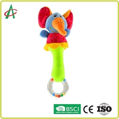 Tessuto molle sicuro del LDPE Teether di Shaker Baby Plush Rattle del cotone dei pp