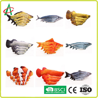 Simuli il giocattolo della peluche dell'animale domestico ISO9001, il giocattolo 30X13X5cm di masticazione del pesce