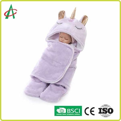 Flanella Unicorn Pillow Sleeping Bag 65x75cm con Velcro per i bambini