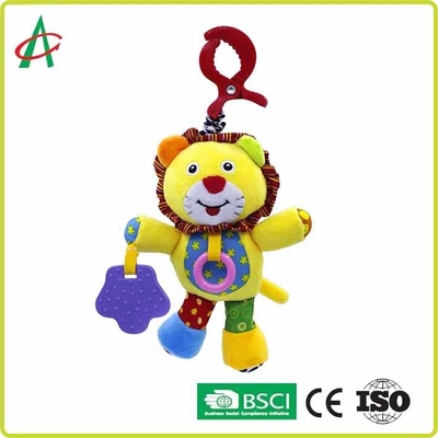Crepitio della peluche del bambino del leone 15cm con la masticazione del Teethers