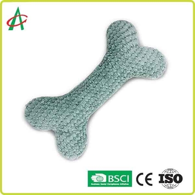 Peluche Toy Bone Shaped dell'animale domestico ISO9001 15cm*5.5cm con Squeaker