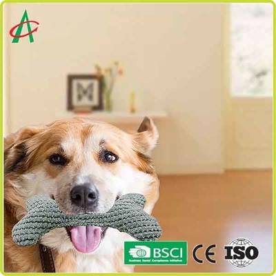 Peluche Toy Bone Shaped dell'animale domestico ISO9001 15cm*5.5cm con Squeaker