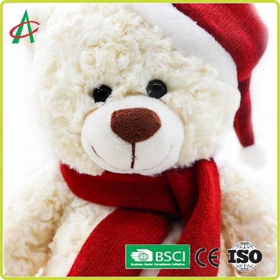 Peluche Huggable Teddy Bear With Christmas Cap di 25cm