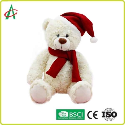 Peluche Huggable Teddy Bear With Christmas Cap di 25cm