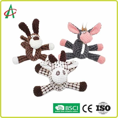 Animale domestico durevole Toy Donkey Plush Pet Toys stridulo interattivo per il cucciolo ed i cani medi