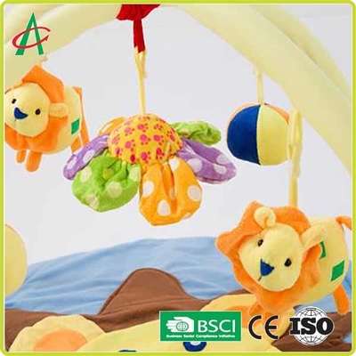 Stuoia rotonda lavabile di Mat Newborn Tummy Time Gym del bambino della peluche dei leoni