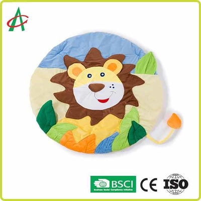 Stuoia rotonda lavabile di Mat Newborn Tummy Time Gym del bambino della peluche dei leoni