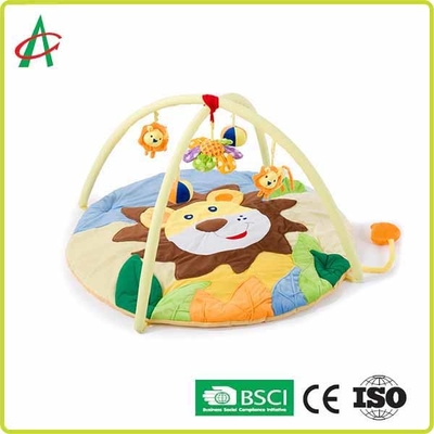 Stuoia rotonda lavabile di Mat Newborn Tummy Time Gym del bambino della peluche dei leoni