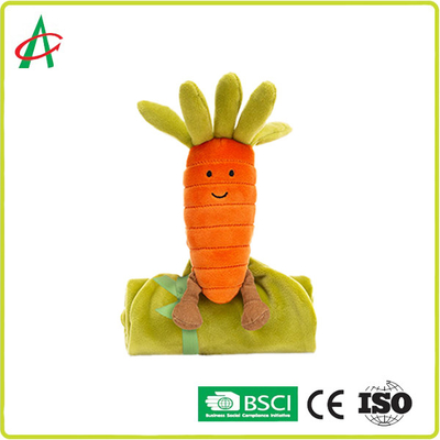 Giocattolo molle dell'asciugamano della saliva di bambino della carota di comodità della peluche maschio e femminile della coperta