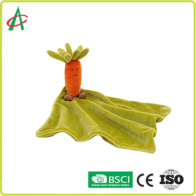 Giocattolo molle dell'asciugamano della saliva di bambino della carota di comodità della peluche maschio e femminile della coperta