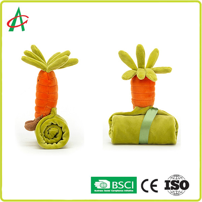 Giocattolo molle dell'asciugamano della saliva di bambino della carota di comodità della peluche maschio e femminile della coperta