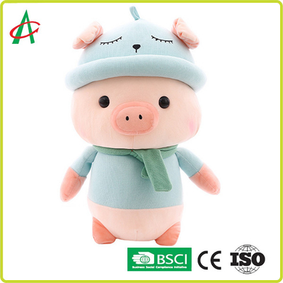 Cuscino di Toy Cute Scarf Pig Doll della bambola del maiale della peluche del ODM dell'OEM