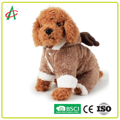 Vestiti dell'animale domestico della peluche di tema di Natale di BSCI con il bottone automatico