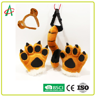 BSCI BPA Tiger Tail, zampe e fermaglio per capelli liberi ha farcito il giocattolo della peluche degli animali