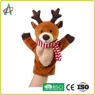 BSCI in pieno Handcraft i burattini di mano di cucito della peluche per il Natale