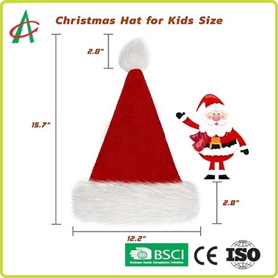 Cappelli rossi di Natale del velluto degli anti bambini unisex allergici